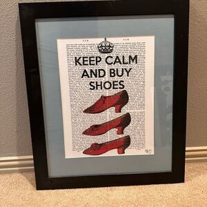 Fab Funky | keep calm and buy shoes girls room framed print